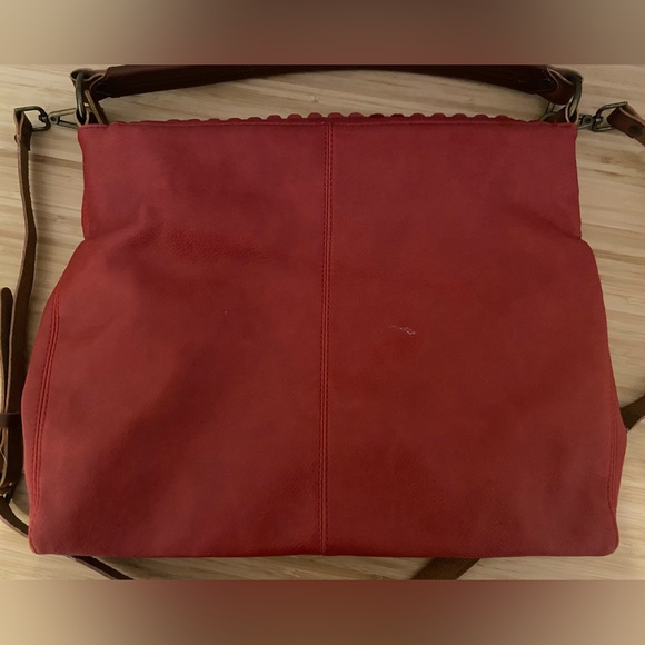 5 for $8-Red Perforated Satchel Purse - Picture 4 of 8